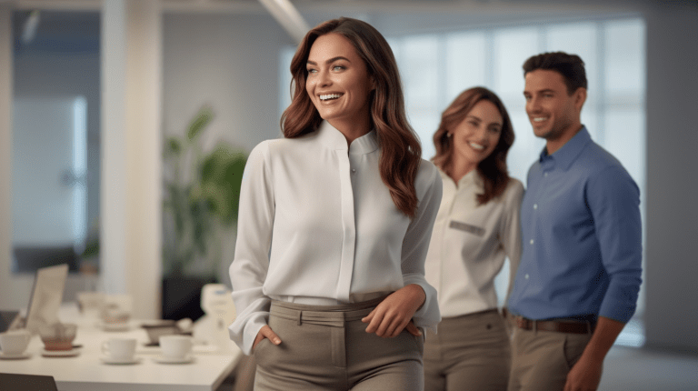 Accounting in Real Estate Management: 4 Ways to Crush Your Numbers 5 CPollinger A side view of a late 30s woman with two co workers. 27d38d89 de99 4f64 a528 fae34f4a9bee